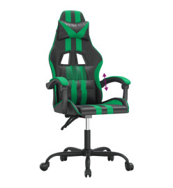 Chaise de jeu Noir et vert Similicuir