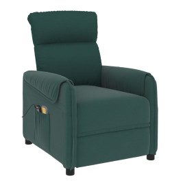 Fauteuil de massage Vert foncé Tissu