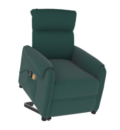 Fauteuil de massage Vert foncé Tissu