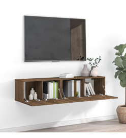 Ensemble de meubles TV 2 pcs Chêne marron Bois d'ingénierie