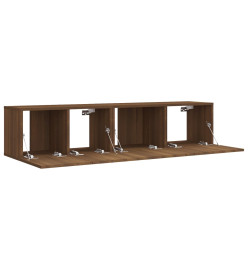 Ensemble de meubles TV 2 pcs Chêne marron Bois d'ingénierie