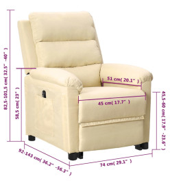 Fauteuil Crème Tissu