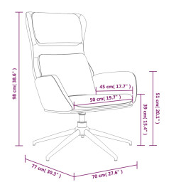 Chaise de relaxation avec tabouret Marron brillant Similicuir