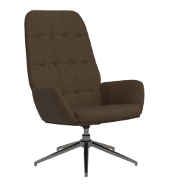 Chaise de relaxation avec repose-pied Marron Tissu microfibre