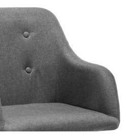 Chaise pivotante de salle à manger Gris clair Tissu