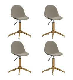 Chaises à dîner pivotantes 4 pcs Gris clair Velours