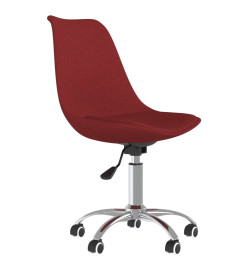 Chaise pivotante de salle à manger Rouge bordeaux Tissu