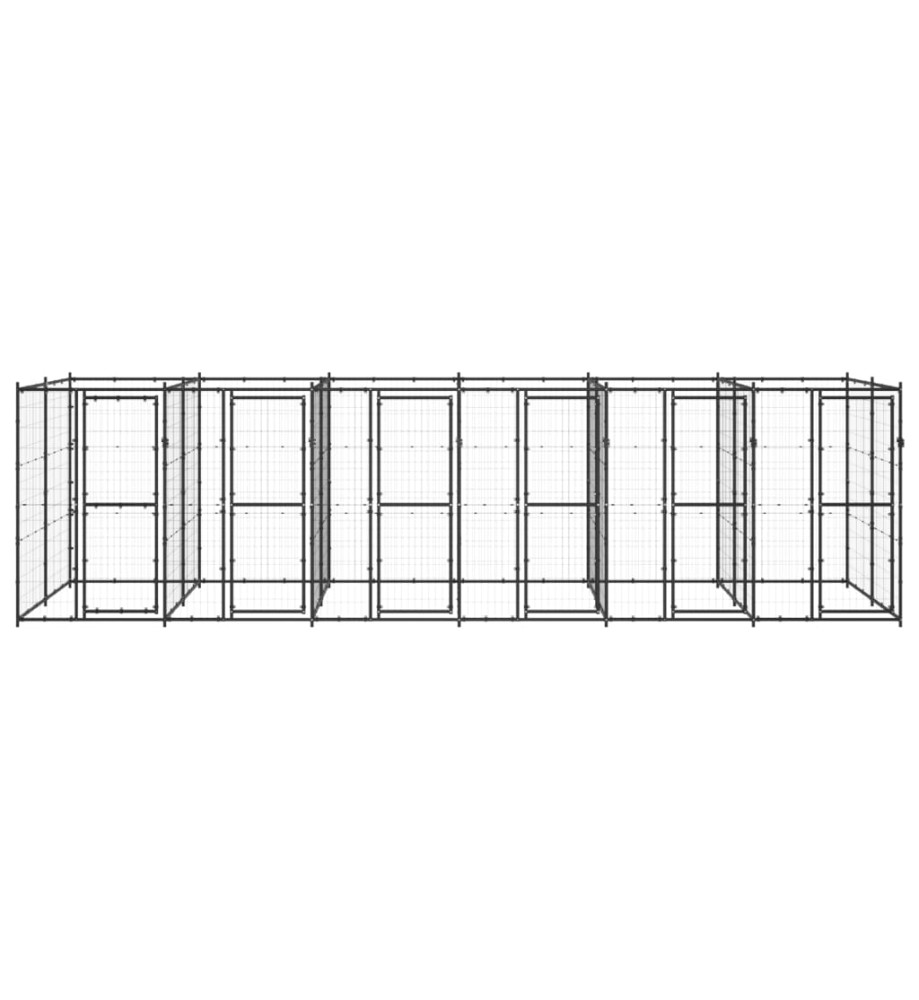 Chenil extérieur Acier 14,52 m²