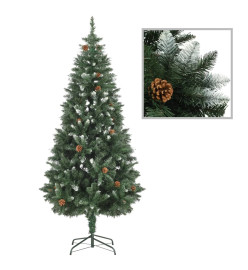 Arbre de Noël artificiel LED et boules et pommes de pin 180 cm