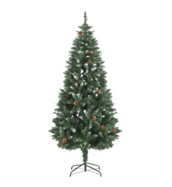 Arbre de Noël artificiel LED et boules et pommes de pin 180 cm