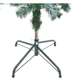 Arbre de Noël artificiel givré LED boules pommes de pin 150 cm