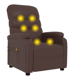 Fauteuil de massage électrique Marron Similicuir