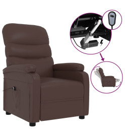 Fauteuil inclinable électrique Marron Similicuir