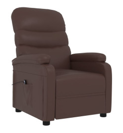 Fauteuil inclinable électrique Marron Similicuir