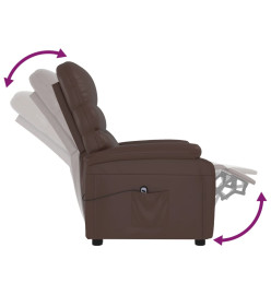 Fauteuil inclinable électrique Marron Similicuir