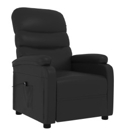 Fauteuil inclinable électrique Noir Similicuir