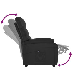 Fauteuil inclinable électrique Noir Similicuir