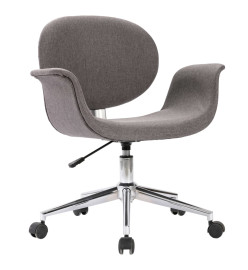 Chaise pivotante de bureau Gris Tissu