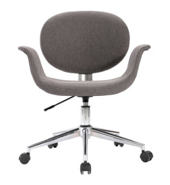 Chaise pivotante de bureau Gris Tissu