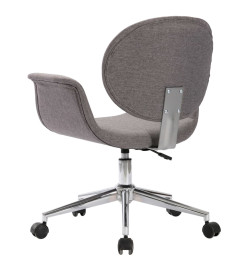 Chaise pivotante de bureau Gris Tissu