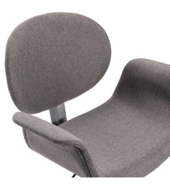 Chaise pivotante de bureau Gris Tissu