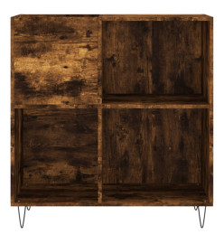 Armoire à disques chêne fumé 84,5x38x89 cm bois d'ingénierie