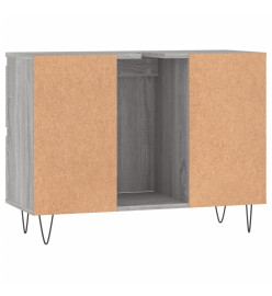 Armoire salle de bain sonoma gris 80x33x60 cm bois d'ingénierie