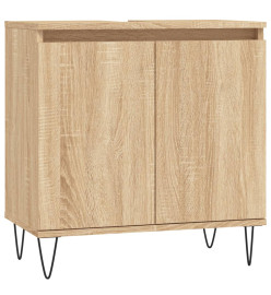 Armoire de bain chêne sonoma 58x33x60 cm bois d'ingénierie