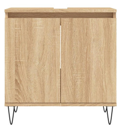 Armoire de bain chêne sonoma 58x33x60 cm bois d'ingénierie