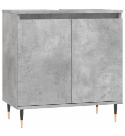 Armoire de bain gris béton 58x33x60 cm bois d'ingénierie