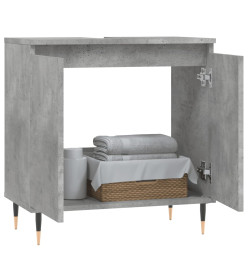 Armoire de bain gris béton 58x33x60 cm bois d'ingénierie