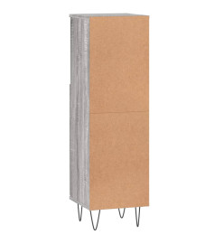 Armoire salle de bain sonoma gris 30x30x100 cm