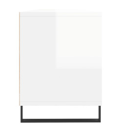 Meuble TV blanc brillant 150x30x44,5 cm bois d'ingénierie