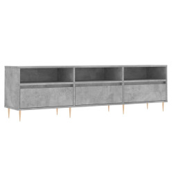 Meuble TV gris béton 150x30x44,5 cm bois d'ingénierie