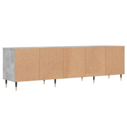 Meuble TV gris béton 150x30x44,5 cm bois d'ingénierie