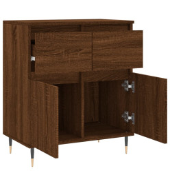 Buffet Chêne marron 60x35x70 cm Bois d'ingénierie