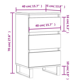 Buffet chêne sonoma 40x35x70 cm bois d'ingénierie