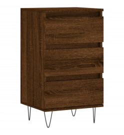 Buffet chêne marron 40x35x70 cm bois d'ingénierie