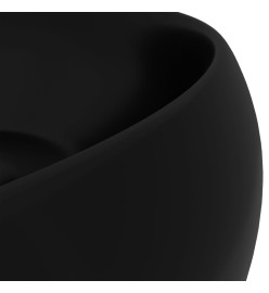 Lavabo rond de luxe Noir mat 40x15 cm Céramique