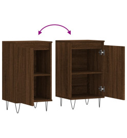 Buffets 2 pcs chêne marron 40x35x70 cm bois d'ingénierie