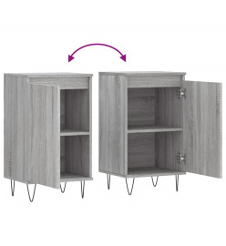 Buffets 2 pcs sonoma gris 40x35x70 cm bois d'ingénierie