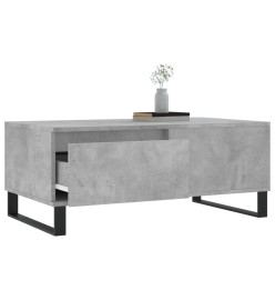 Table basse Gris béton 90x50x36,5 cm Bois d'ingénierie