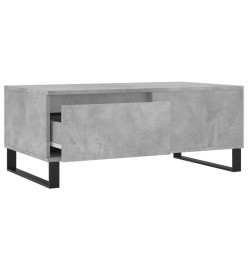 Table basse Gris béton 90x50x36,5 cm Bois d'ingénierie