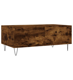 Table basse Chêne fumé 90x50x36,5 cm Bois d'ingénierie