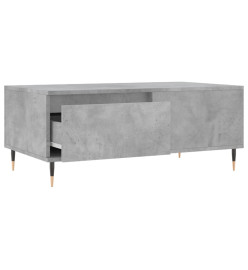 Table basse Gris béton 90x50x36,5 cm Bois d'ingénierie