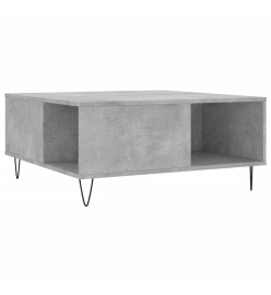 Table basse gris béton 80x80x36,5 cm bois d'ingénierie