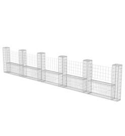 Panier de gabion en forme de U Acier galvanisé 570x20x100 cm