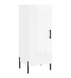 Buffet Blanc brillant 34,5x34x90 cm Bois d'ingénierie