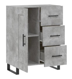 Buffet gris béton 69,5x34x90 cm bois d'ingénierie