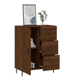 Buffet chêne marron 69,5x34x90 cm bois d'ingénierie